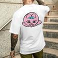立ち往生オパンチュウサギ メンズTシャツ バックプリント 彼への贈り物