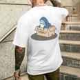 箱入りサメ メンズTシャツ バックプリント 彼への贈り物