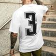 背番号 3 チーム短大スポーツ背番号付きユニフォーム メンズTシャツ バックプリント 彼への贈り物