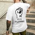 自由パレスチナ・ガザ反戦平和反占領 メンズTシャツ バックプリント 彼への贈り物