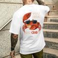 蟹 カニ 魚介類 涼しい かに 食べる 長袖tシャツ メンズTシャツ バックプリント 彼への贈り物