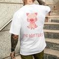 バックプリント 豚の口笛を信じる メンズTシャツ バックプリント 彼への贈り物