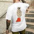 赤いふんどしの立っている男性 エゴン・シーレ作 1914 長袖tシャツ メンズTシャツ バックプリント 彼への贈り物