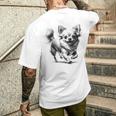 超かわいいチワワ フォトリアリスティック描画スタイル メンズTシャツ バックプリント 彼への贈り物
