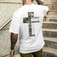 迷彩 スペイン語 聖書 一節 クリスティアーノerso メンズTシャツ バックプリント 彼への贈り物