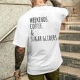 週末コーヒーフクロモモンガペット メンズTシャツ バックプリント 彼への贈り物