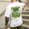 都市を攻撃する巨大なブロッコリーモンスター面白いブロッコリー メンズTシャツ バックプリント 彼への贈り物