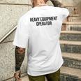 重機オペレーター キャリア 新 プロフェッショナル モダン メンズTシャツ バックプリント 彼への贈り物