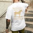 面白い 治療的 乗馬 馬 補助療法 ヒーリング 長袖tシャツ メンズTシャツ バックプリント 彼への贈り物