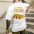 面白いタコス You Had Me At Tacos かわいい 愛らしいタコス フード メンズTシャツ バックプリント 彼への贈り物