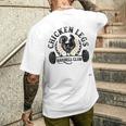 面白いチキンレッグバーベルワークアウトジム。 メンズTシャツ バックプリント 彼への贈り物