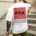 驚きの元素 周期表 129 アハ サプライズ メンズTシャツ バックプリント 彼への贈り物