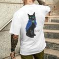 黒猫のウィズ 黒猫 メンズTシャツ バックプリント 彼への贈り物