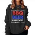 Bbq Beer Freedom シャツ レディーススウェットシャツ