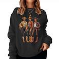 Black African American Cowgirl Western Country Texas Girls Women Sweatshirt