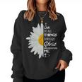 Christian Inspirational Christ Whotrengthens Me レディーススウェットシャツ