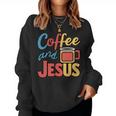 Coffee And Jesus Awesome Christian Caffeine Lover Church レディーススウェットシャツ