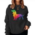 Dachshund Gay Pride Lgbt Lgbtq Rainbow Flag Dog Lovers レディーススウェットシャツ