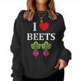 Food Humor Beetrootimpleegetable I Love Beets レディーススウェットシャツ