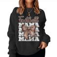 Football Mama Coquette Bow Sport Mom Game Women Sweatshirt