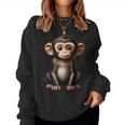 Monkey For Children And Fun Sweatshirt Frauen