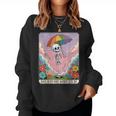Retro Skeleton Lgbtq Pride Quote Rainbow Umbrella Women Sweatshirt