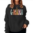 G-Mama Retro Groovy Print Mom Cute Grandma Women Sweatshirt