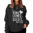 Girl Loves Diesel メカニックシャツ 面白いバレンタインデーギフト レディーススウェットシャツ