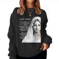 Hail Mary Blessed Mother ロザリオの祈り レディーススウェットシャツ