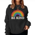 Lgbtq Be Kind Pocket Gay Pride Lgbt Ally Rainbowintage レディーススウェットシャツ