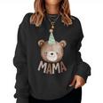 Mama Teddy Bear 1St Birthday Boy Girl Family Matching Party Women Sweatshirt