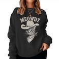 Meowdy Cat Cowboy Western Graphic Cat Lady Cat Dad Women Sweatshirt