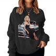 Pinup Girl ビンテージクラシックカー ホットロッド ロカビリー レディーススウェットシャツ