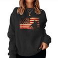 Rodeo Cowboy Western Country Horse Usa Flag 4Th Of July Women Sweatshirt