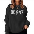 Sarcastic 8647 Vintage 80S Style 86 47 Rock Music 8647 Women Sweatshirt