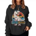 Sister Saurus Dinosaur Family Matching Mother's Day Women Sweatshirt