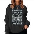Wizard Job Title Quote English Teacher Sudadera Mujer
