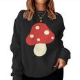 シンプルでキュートなキノコのグラフィック Cute Mushroom レディーススウェットシャツ