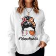 Bonus Mom Life Baseball Basketball Bonus Mom Messy Bun Women Sweatshirt