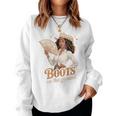 Boots On The Ground Cowgirl Afro Western Pride Junen Women Sweatshirt