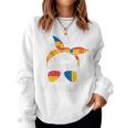 Building Block Messy Bun Mom Life Master Builder Women Sweatshirt