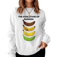 The Evolution Of Banana Novelty Graphic & Cool s レディーススウェットシャツ