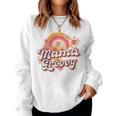 Groovy Best Mom Ever Best 母の日 長袖tシャツ レディーススウェットシャツ