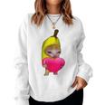 Happy Banana Cat レディーススウェットシャツ
