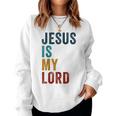 Jesus Is My Lord – Christian Faithintage Graphic レディーススウェットシャツ