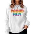 Lgbtq Proud Ally Lesbian Gay Pride Lgbt Ally Rainbowintage レディーススウェットシャツ