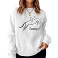 Showjumping Equestrian Horse Riding レディーススウェットシャツ