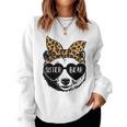 Sister Bear Face Sunglasses Big Little Sister Mother's Day Women Sweatshirt