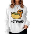 面白い犬 ホットドッグ 食通 駄洒落ギフト 男性 女性 キッズ 男の子 女の子 レディーススウェットシャツ