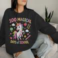 100Th Day Ofchool Unicorn 100 魔法の日々 先生 女の子 レディーススウェットシャツ 彼女への贈り物
